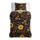 Set de ropa de cama con manta terapéutica y girasol