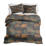 Juego de ropa de cama con manta terapéutica motivo de hoja otoñal
