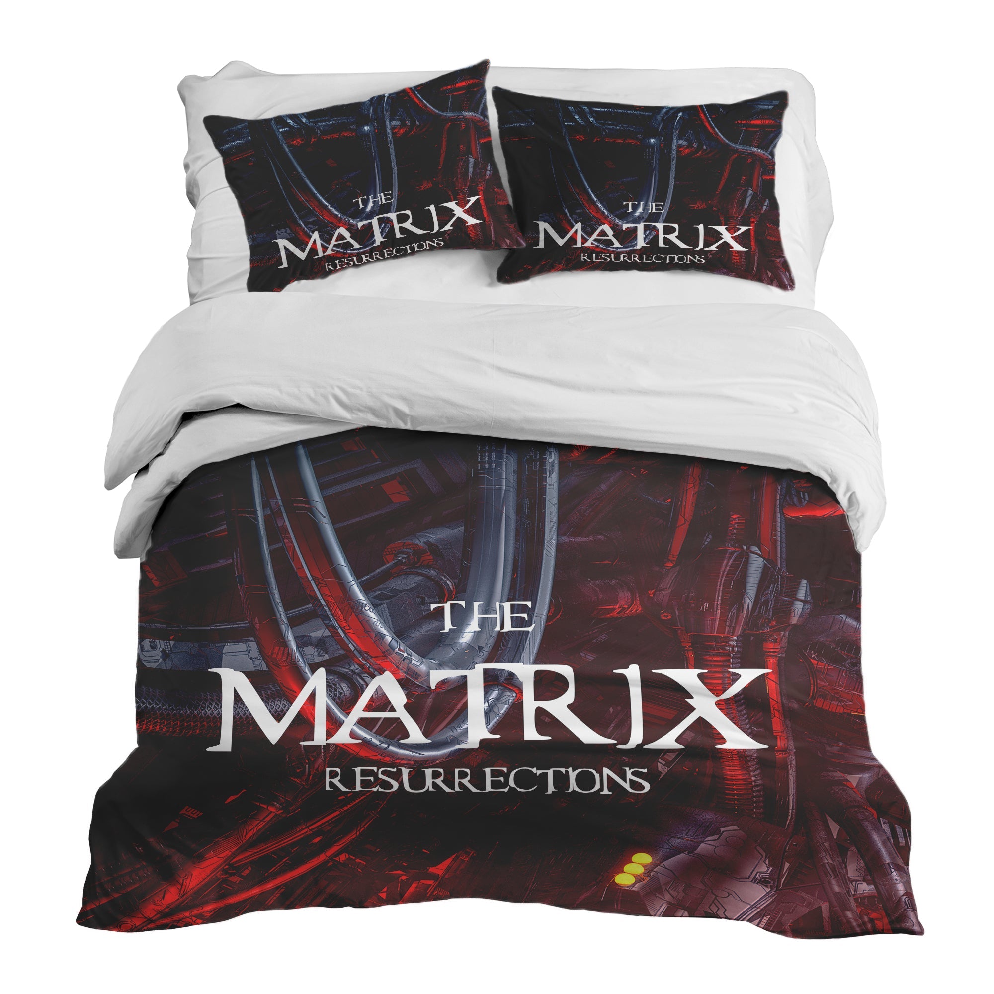 Set de ropa de cama y manta terapéutica rojo The Matrix