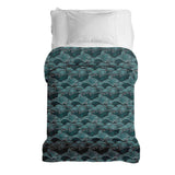 Manta terapéutica original - Funda de algodón ondas turquesa-verde