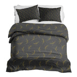 Juego de ropa de cama con manta terapéutica gris con trigo