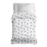 Manta terapéutica original - Funda de algodón blanca con pendientes bohemios