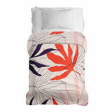 Manta terapéutica original - Funda de algodón beige con hojas de colores