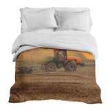 Manta terapéutica original - Funda de algodón tractor con remolque