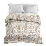 Manta terapéutica original - Funda de algodón beige con formas