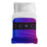 Manta terapéutica original - Funda de algodón lila con formas
