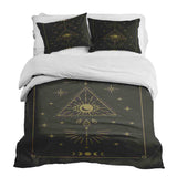 Juego de ropa de cama con manta terapéutica negro sol y cosmos