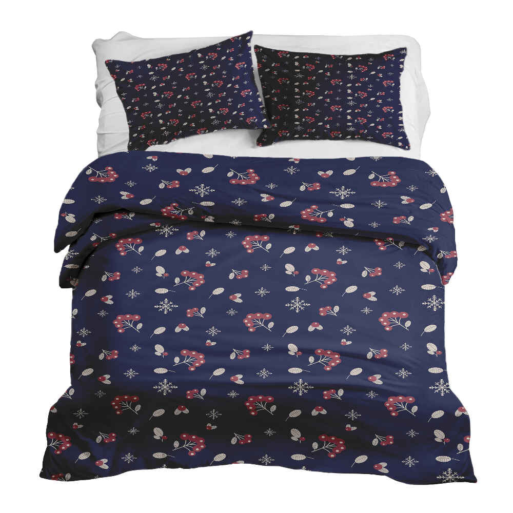 Set de ropa de cama y manta terapéutica azul grosella roja