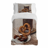 Set de ropa de cama con mantas terapéuticas y pretzels