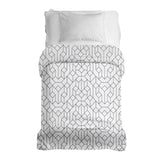 Manta terapéutica original - Funda de algodón blanca con patrón negro