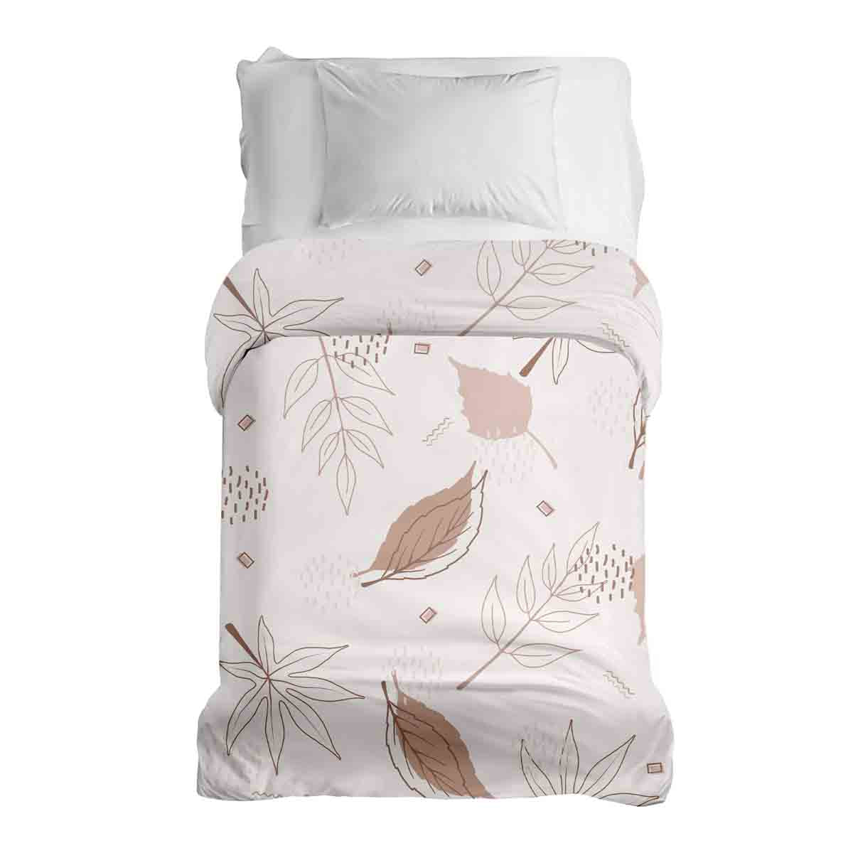 Manta terapéutica original - Funda de algodón rosa con hojas