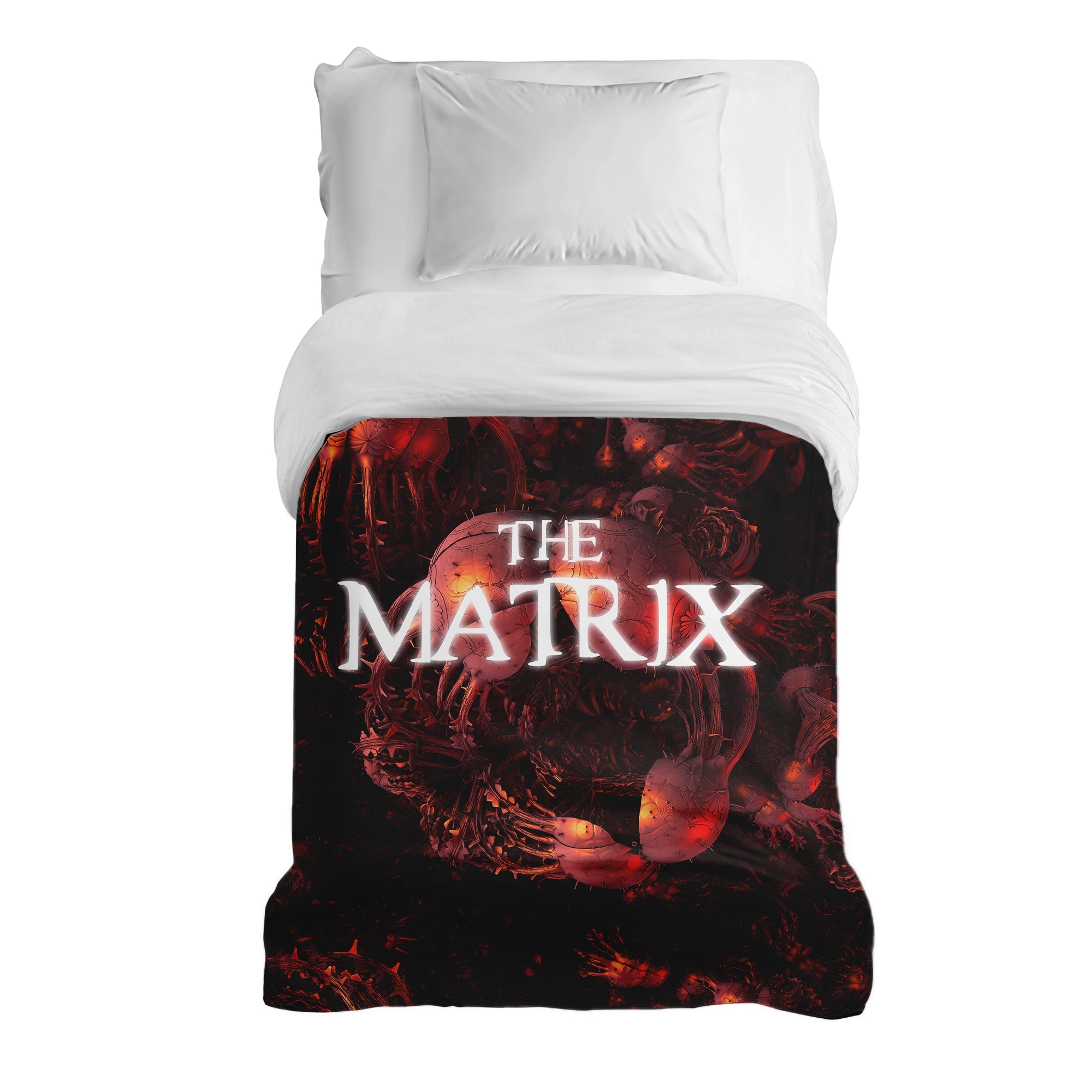 Manta terapéutica original - Funda de algodón roja con inscripción The Matrix