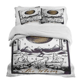 Set de ropa de cama con manta terapéutica Lobo y Luna