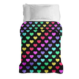 Manta terapéutica original - Funda de algodón con corazones de colores