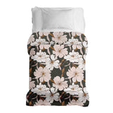 Manta terapéutica original - Funda de algodón con flores de áster rosa