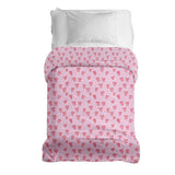 Manta terapéutica original - Funda de algodón rosa con corazones rojos