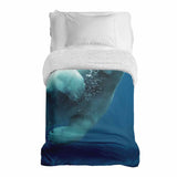 Manta terapéutica original - Funda de algodón azul con oso polar