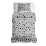 Juego de ropa de cama con manta terapéutica gris magia