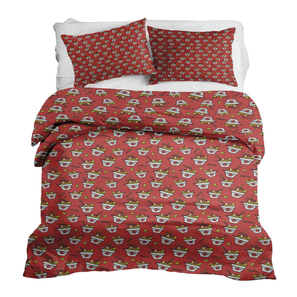 Set de ropa de cama y mantas terapéuticas rojo para llevar