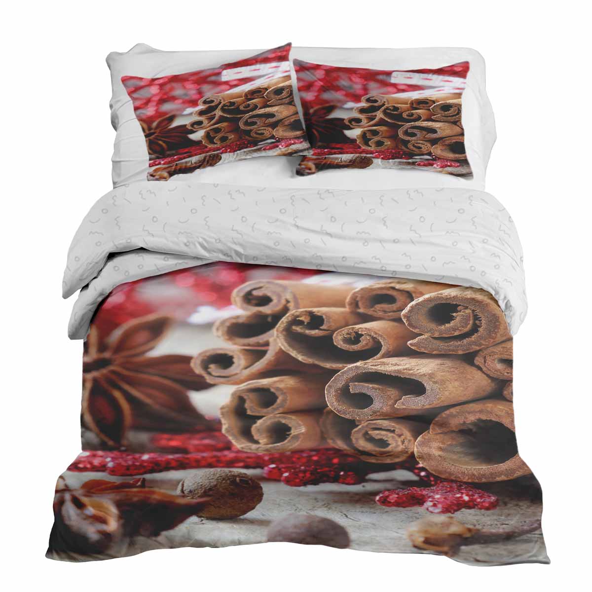 Set de ropa de cama con mantas terapéuticas y palitos de canela