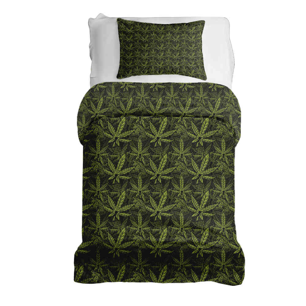Set de ropa de cama con manta terapéutica de hoja de cáñamo