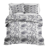 Set de ropa de cama y manta terapéutica gris primavera