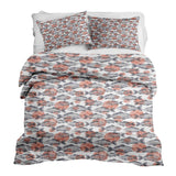 Juego de ropa de cama con manta terapéutica peces grises