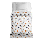 Manta terapéutica original - Funda de algodón blanca otoño