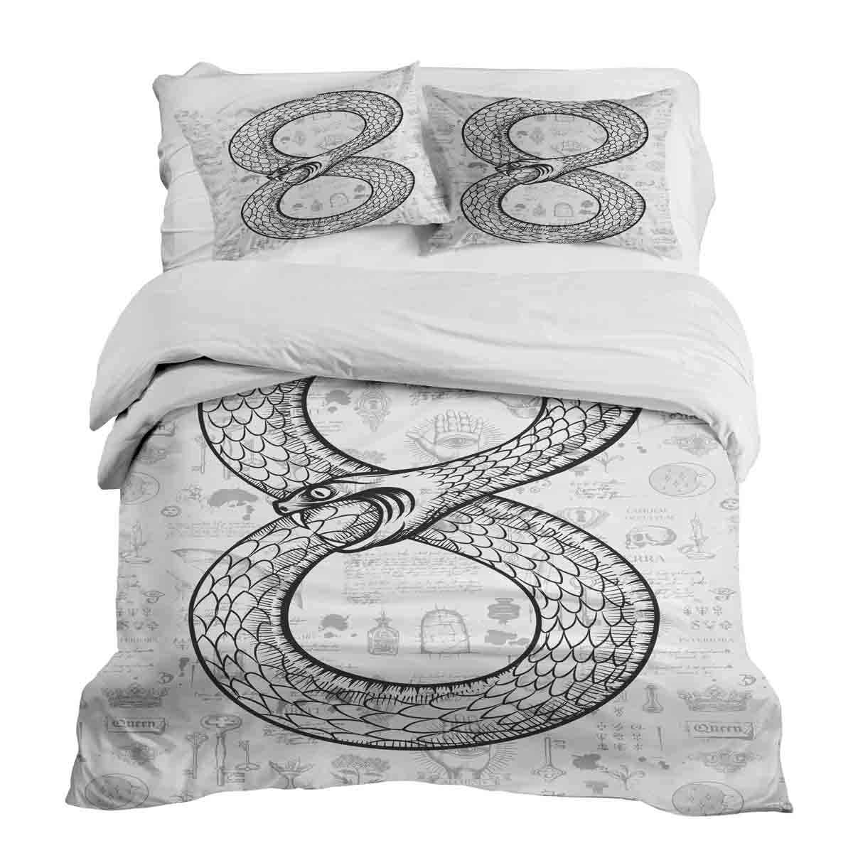 Set de ropa de cama con manta terapéutica y motivo de serpiente
