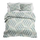 Set de ropa de cama con manta terapéutica ondas abstractas