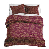Set de ropa de cama con manta terapéutica roja con divertidos motivos navideños