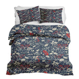Set de ropa de cama con mantas terapéuticas y hojas navideñas