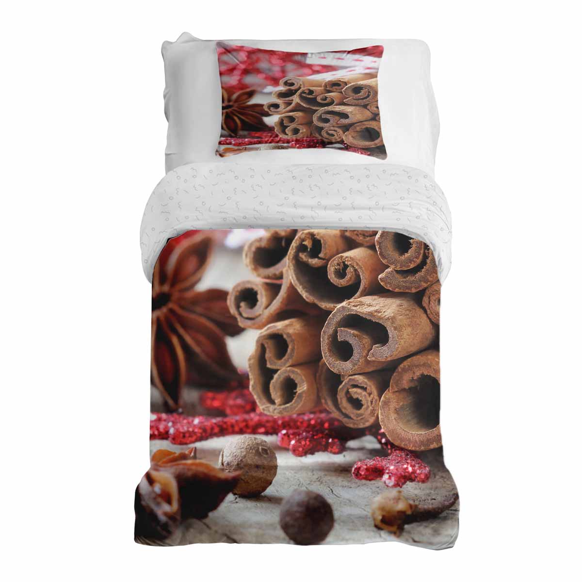 Set de ropa de cama con mantas terapéuticas y palitos de canela