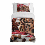 Set de ropa de cama con mantas terapéuticas y palitos de canela