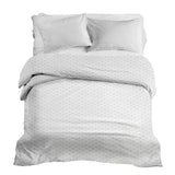 Juego de ropa de cama con manta terapéutica blanco con estampado de flores
