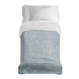 Manta terapéutica original - Funda de algodón gris con copos de nieve