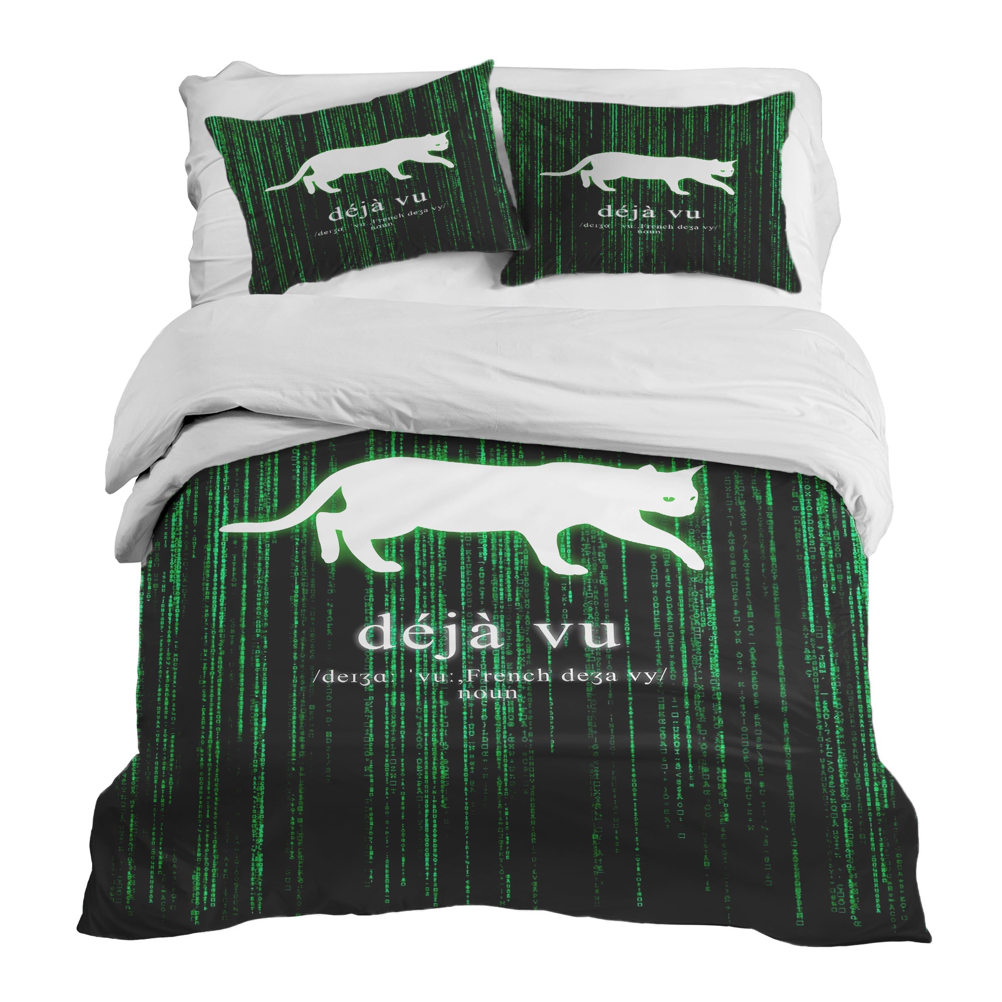 Set de ropa de cama con manta terapéutica verde Déjà-Vu