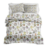 Set de ropa de cama con manta terapéutica blanca para jardinería