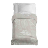 Manta terapéutica original - Funda de algodón beige con hojas claras
