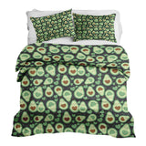 Set de ropa de cama con mantas terapéuticas Aguacates verdes