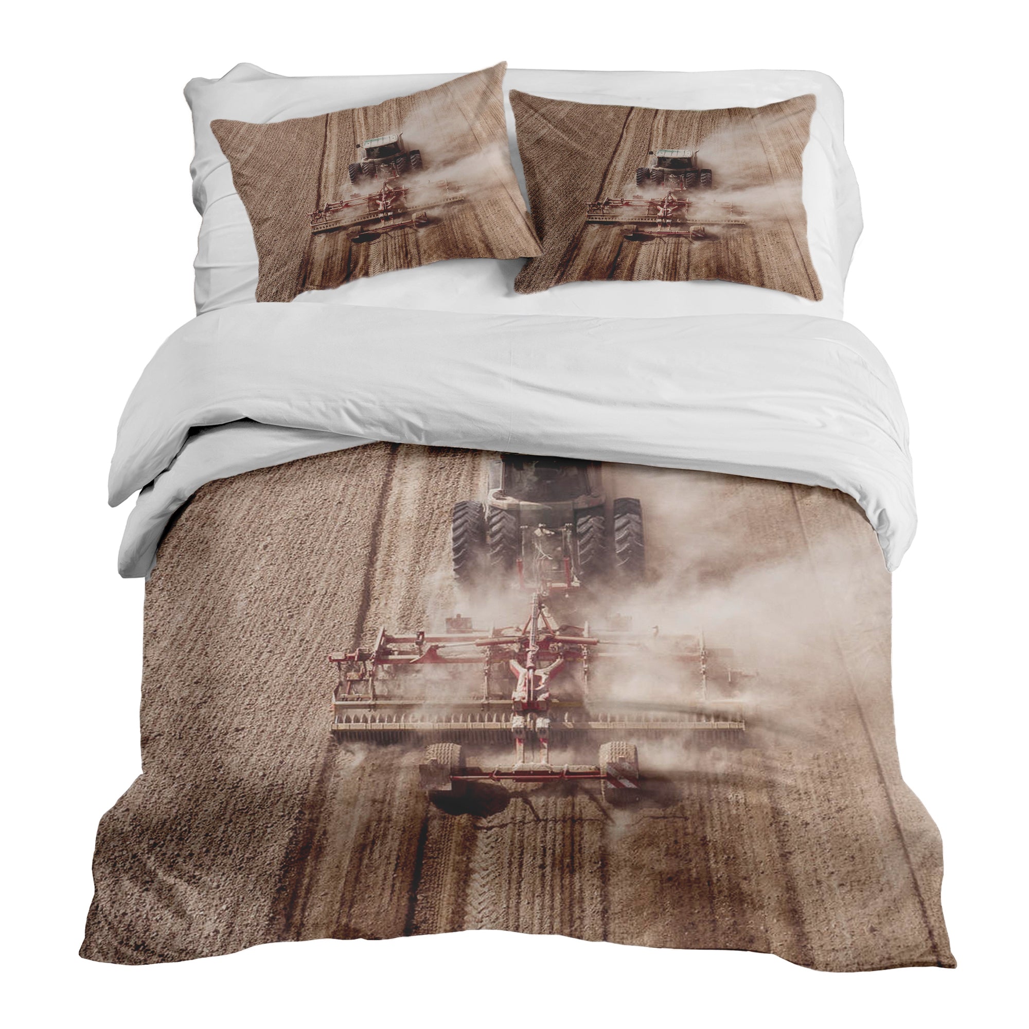 Juego de ropa de cama con manta terapéutica Tractor en polvo