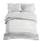 Manta terapéutica original - Funda de algodón blanca con estrellas doradas