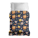 Manta terapéutica original - Funda de algodón azul con calabazas