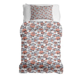 Juego de ropa de cama con manta terapéutica peces grises