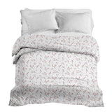 Manta terapéutica original - Funda de algodón blanca con delicadas rosas
