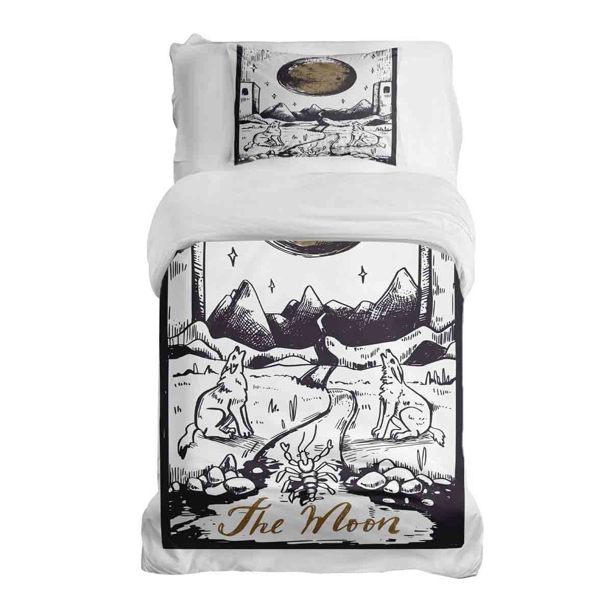 Set de ropa de cama y manta terapéutica Lobo y Luna