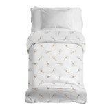 Manta terapéutica original - Funda de algodón blanca con dientes de león