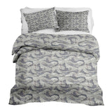Juego de ropa de cama con manta terapéutica mar tormentoso