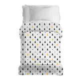 Manta terapéutica original - Funda de algodón blanca con pequeños abetos