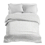Juego de ropa de cama con manta terapéutica blanca con estrellas y puntos
